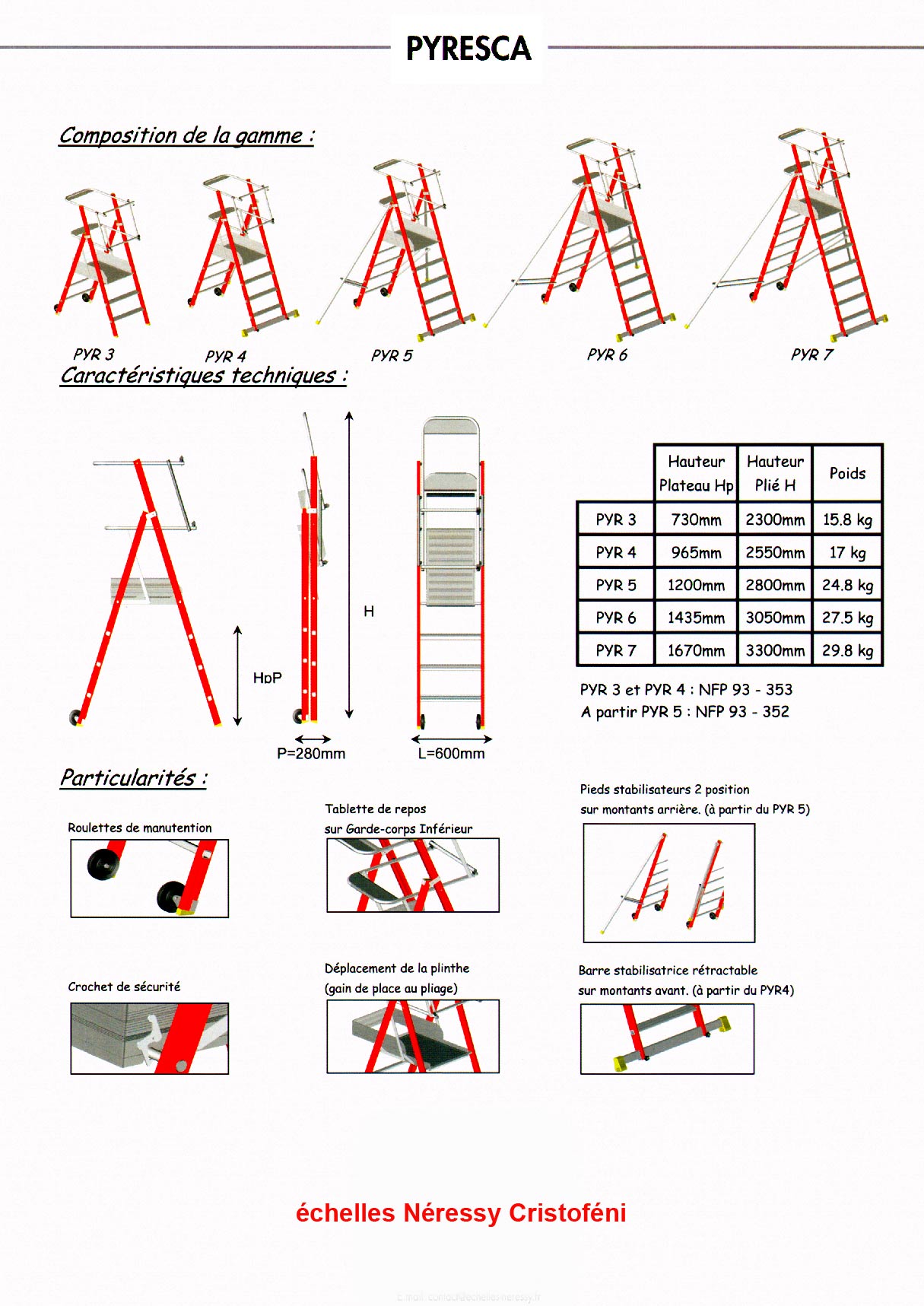 plate-forme de scurit, plates-formes de scurit, plateforme de scurit normes NFP 93 352 et NF P 93 353l